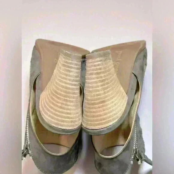 Paul Green Cayanne Peep Toe Bootie Olive Green Nubuck Size 6 1/2 UK, Size 9 U.S. - Picture 6 of 10